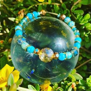 BRAVElets by Ava blues and golds bracelet